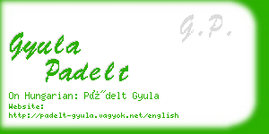 gyula padelt business card